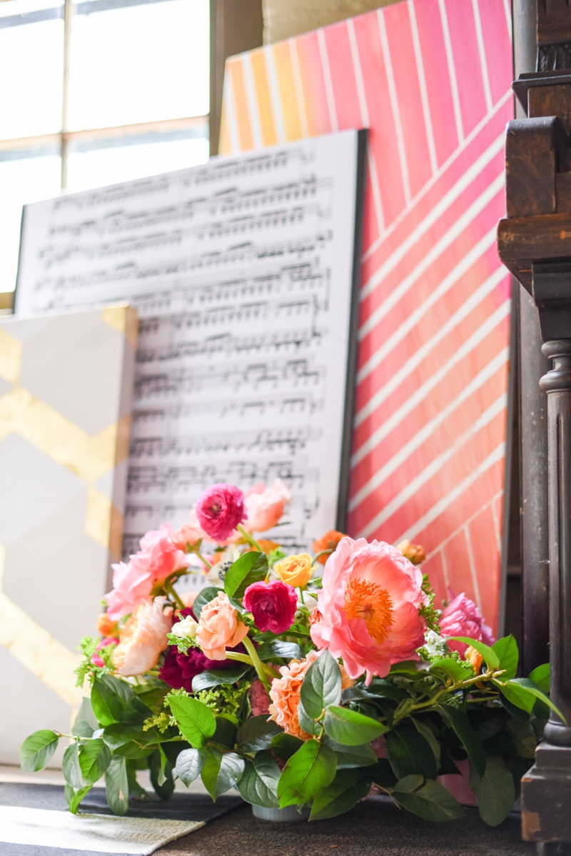 Chic Modern Pink and Orange Wedding Ideas via TheELD.com