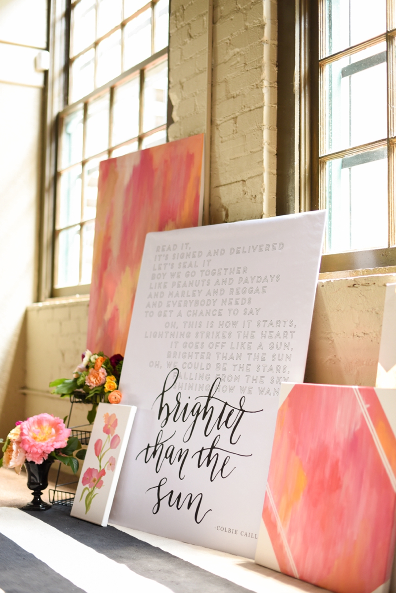 Chic Modern Pink and Orange Wedding Ideas via TheELD.com