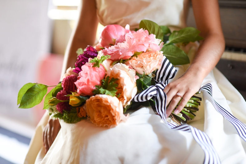 Chic Modern Pink and Orange Wedding Ideas via TheELD.com