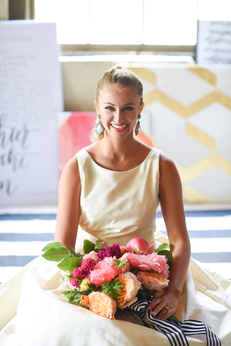 Chic Modern Pink and Orange Wedding Ideas via TheELD.com