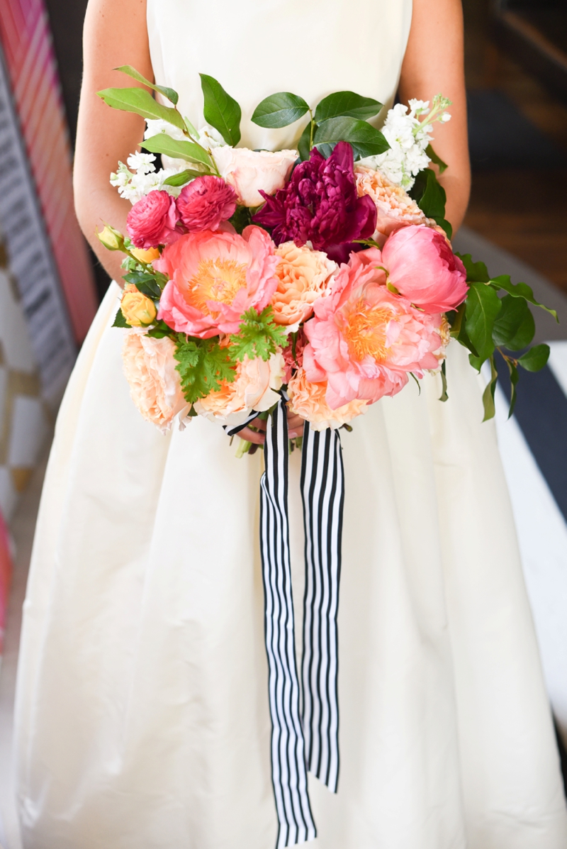 Chic Modern Pink and Orange Wedding Ideas via TheELD.com