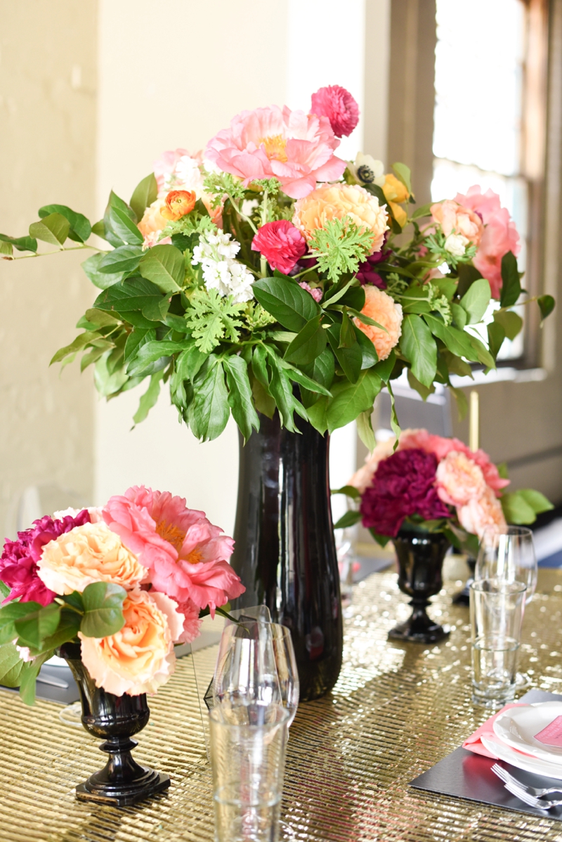 Chic Modern Pink and Orange Wedding Ideas via TheELD.com