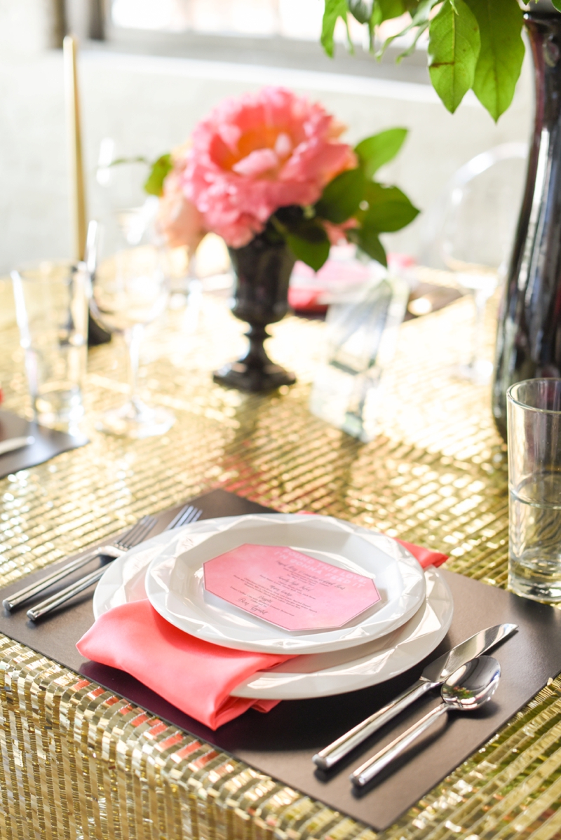 Chic Modern Pink and Orange Wedding Ideas via TheELD.com