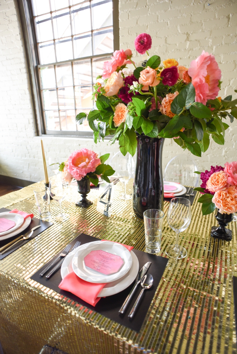 Chic Modern Pink and Orange Wedding Ideas via TheELD.com