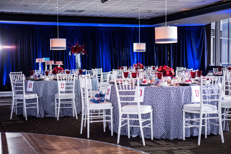 A Red, White, & Blue Rehearsal Dinner via TheELD.com