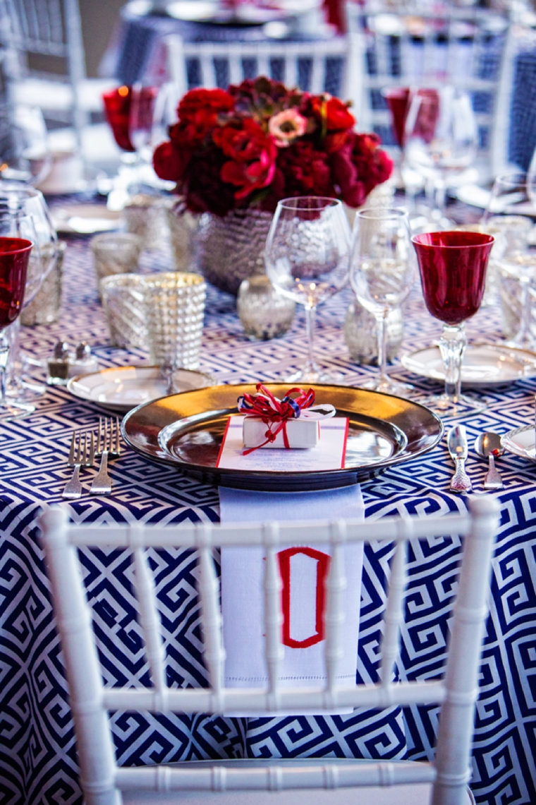 A Red, White, & Blue Rehearsal Dinner via TheELD.com