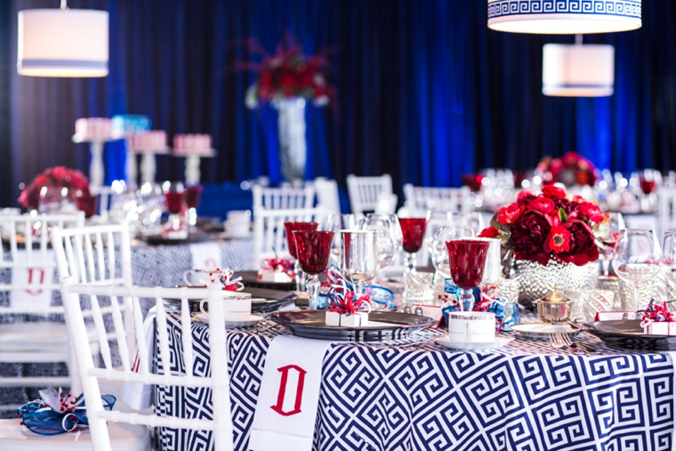 A Red, White, & Blue Rehearsal Dinner via TheELD.com