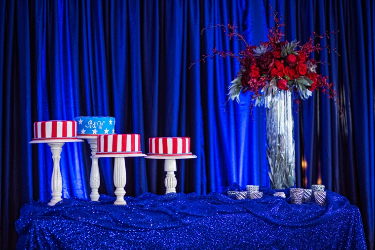 A Red, White, & Blue Rehearsal Dinner via TheELD.com
