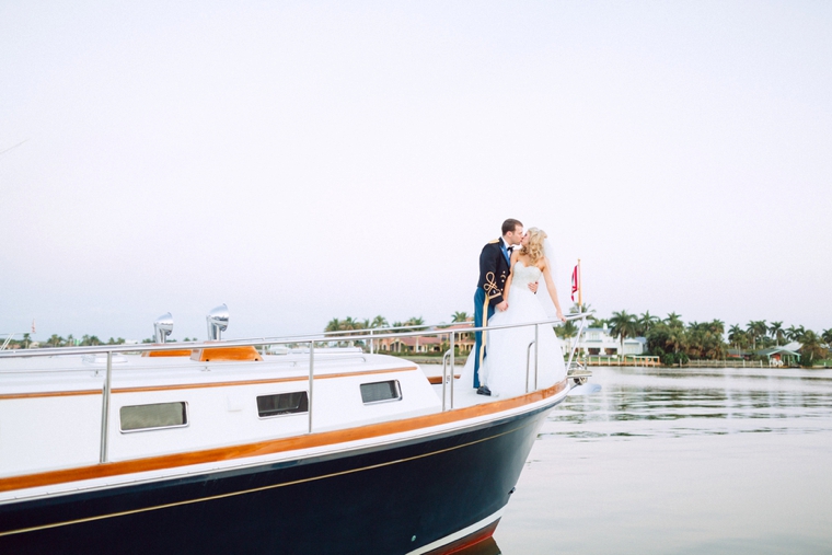 Romantic Blush Yacht Club Wedding via TheELD.com