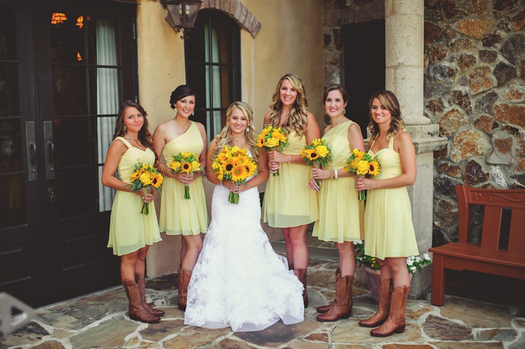 A Yellow and Blue Rustic Florida Wedding via TheELD.com