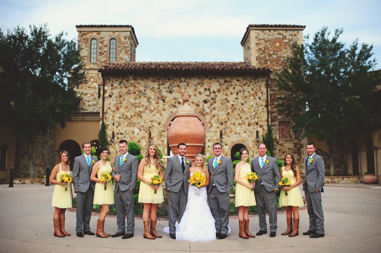 A Yellow and Blue Rustic Florida Wedding via TheELD.com