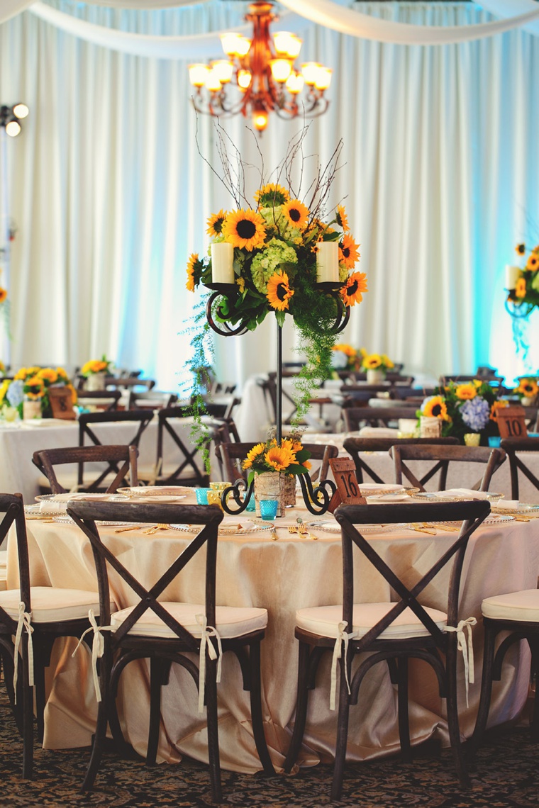 A Yellow and Blue Rustic Florida Wedding via TheELD.com