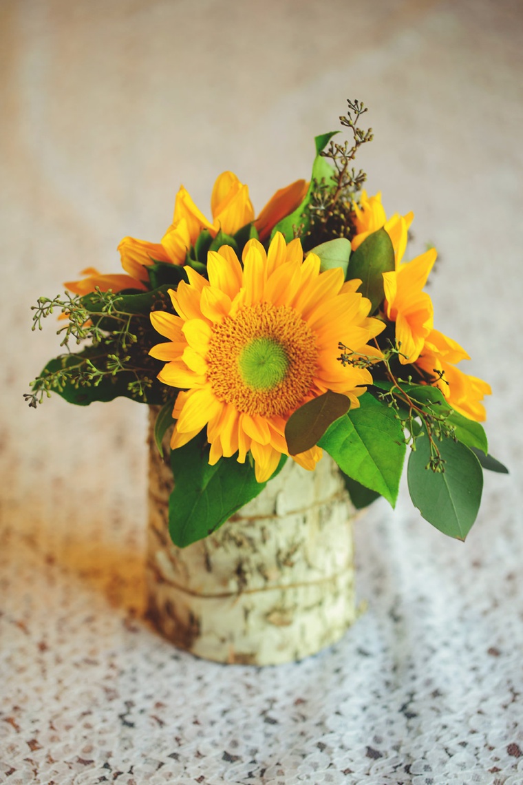 A Yellow and Blue Rustic Florida Wedding via TheELD.com