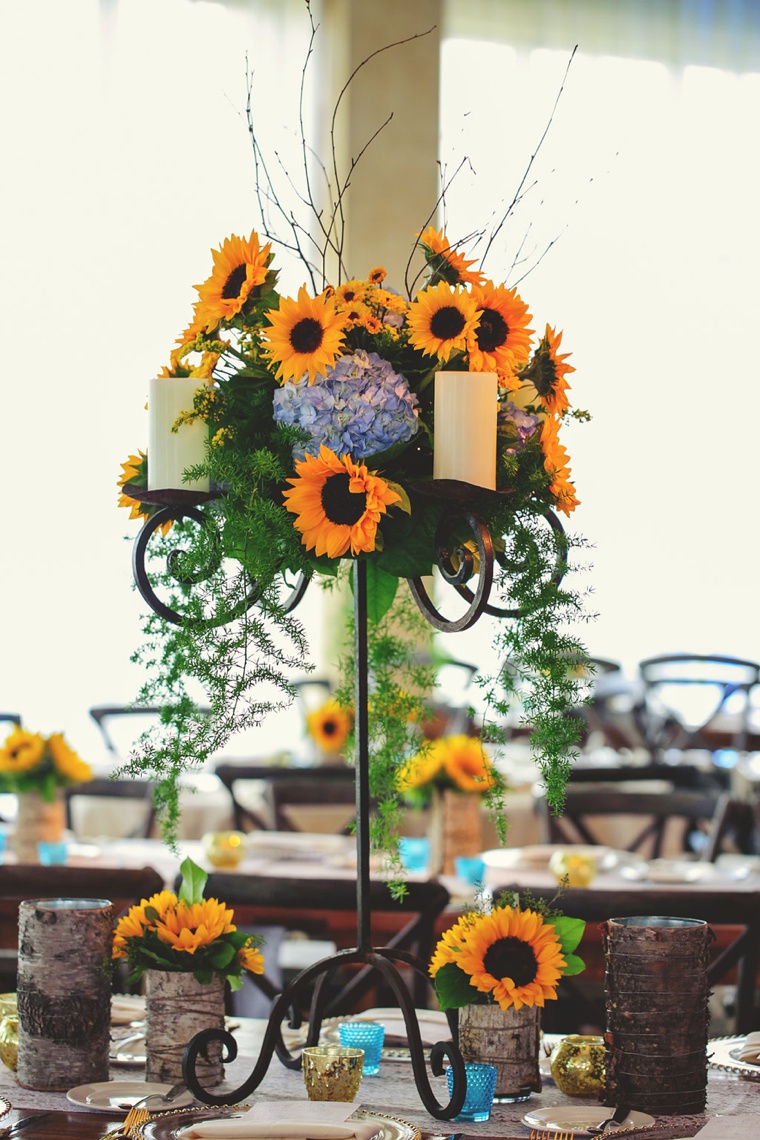 A Yellow and Blue Rustic Florida Wedding via TheELD.com