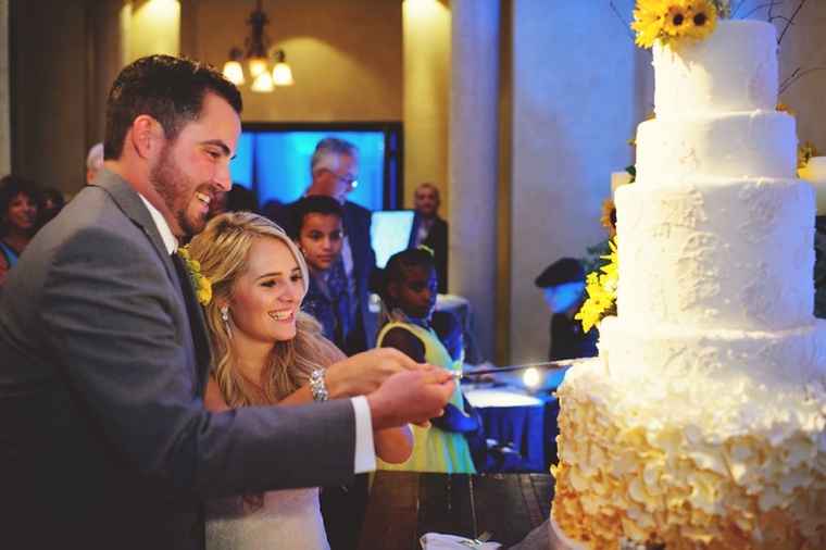 A Yellow and Blue Rustic Florida Wedding via TheELD.com