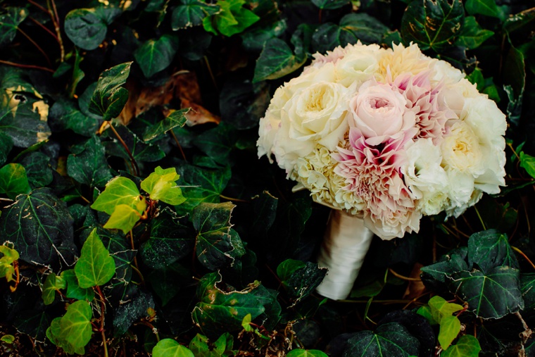 Elegant Black, White, & Blush California Wedding via TheELD.com