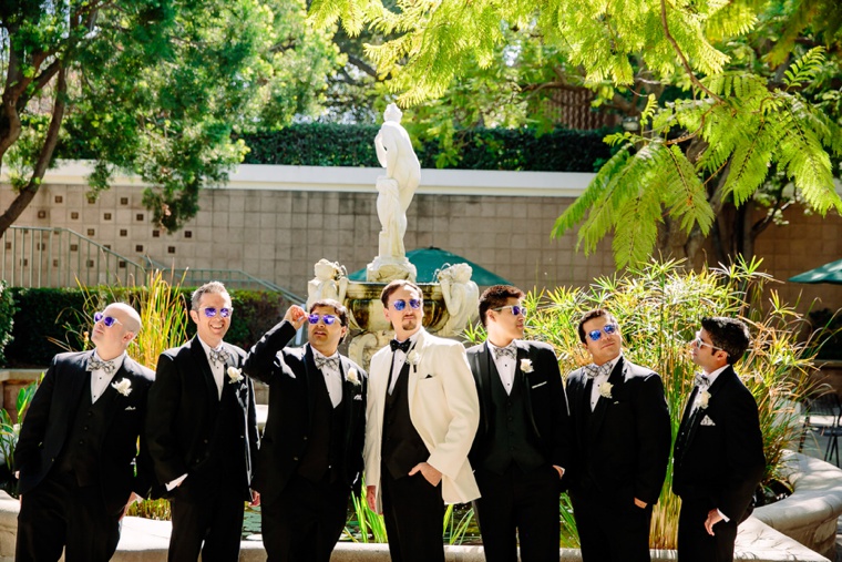 Elegant Black, White, & Blush California Wedding via TheELD.com