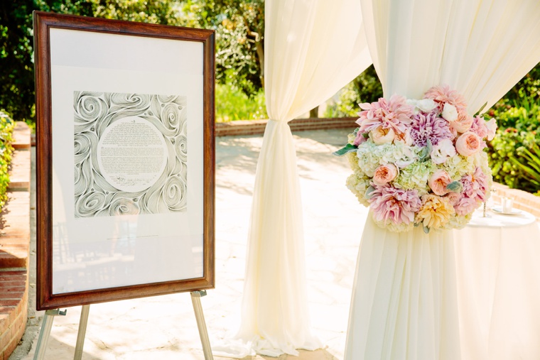 Elegant Black, White, & Blush California Wedding via TheELD.com