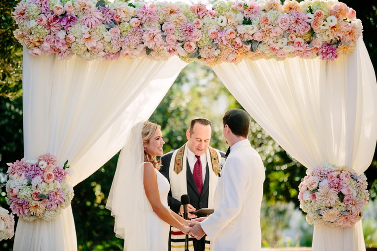 Elegant Black, White, & Blush California Wedding via TheELD.com