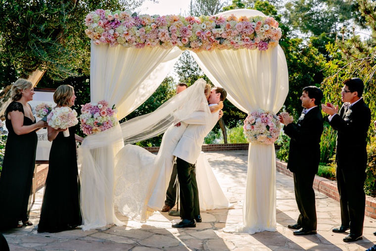 Elegant Black, White, & Blush California Wedding via TheELD.com