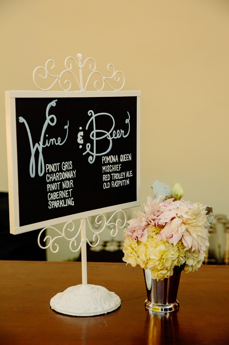 Elegant Black, White, & Blush California Wedding via TheELD.com