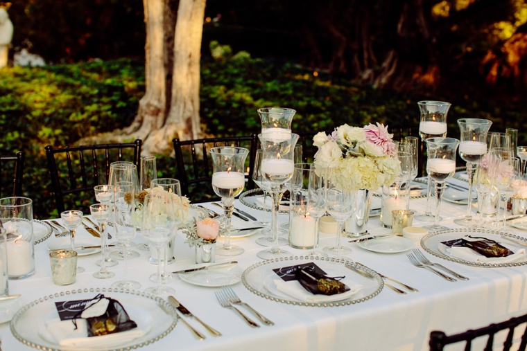 Elegant Black, White, & Blush California Wedding via TheELD.com