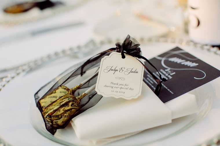 Elegant Black, White, & Blush California Wedding via TheELD.com