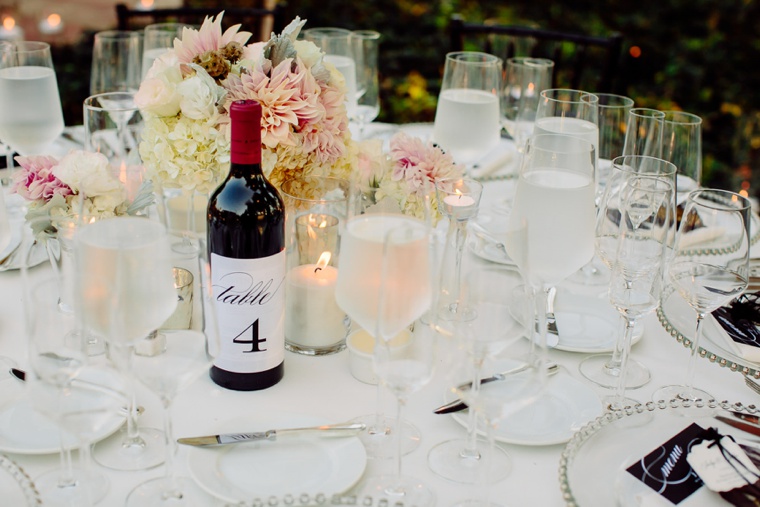 Elegant Black, White, & Blush California Wedding via TheELD.com