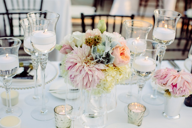 Elegant Black, White, & Blush California Wedding via TheELD.com