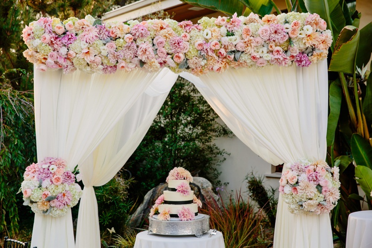 Elegant Black, White, & Blush California Wedding via TheELD.com