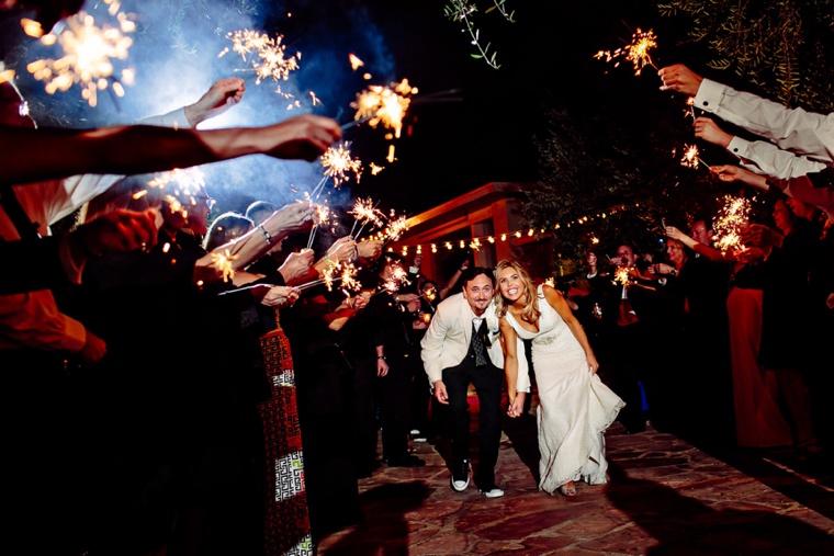 Elegant Black, White, & Blush California Wedding via TheELD.com