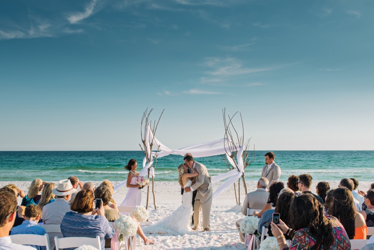 An Elegant Beach Wedding via TheELD.com