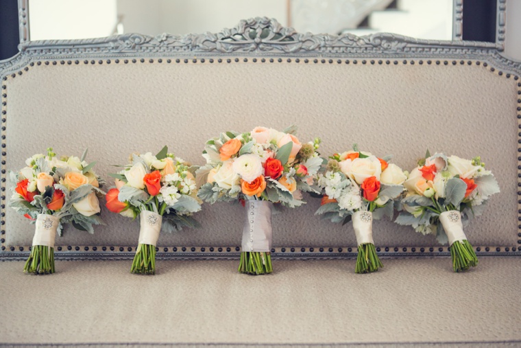 Elegant Orange and White California Wedding via TheELD.com