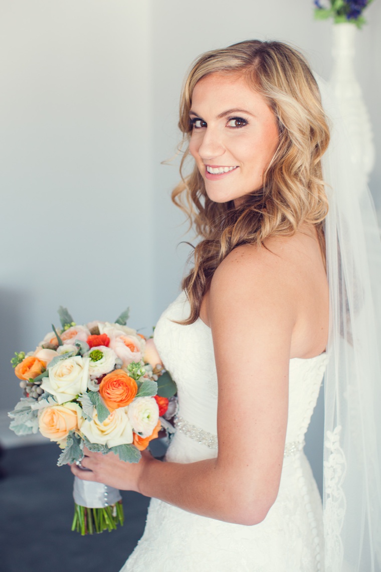 Elegant Orange and White California Wedding via TheELD.com