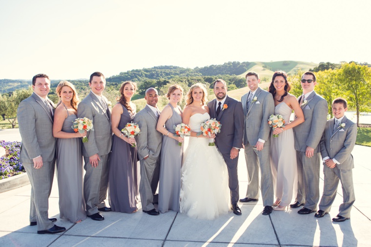 Elegant Orange and White California Wedding via TheELD.com