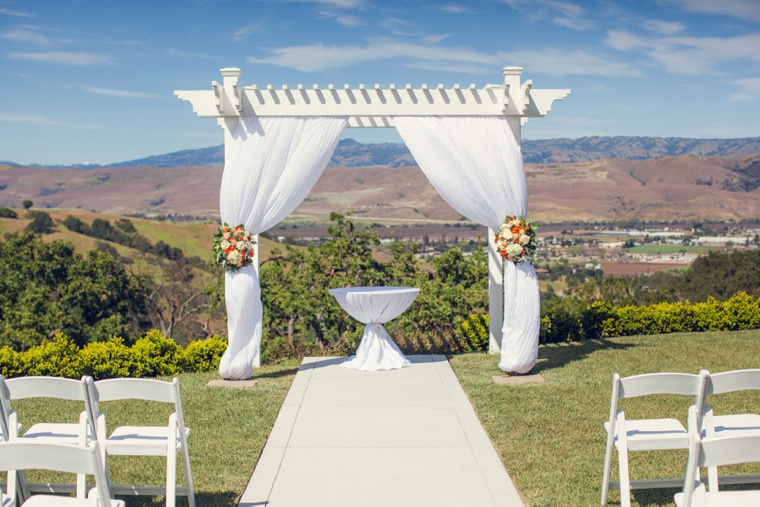 Elegant Orange and White California Wedding via TheELD.com