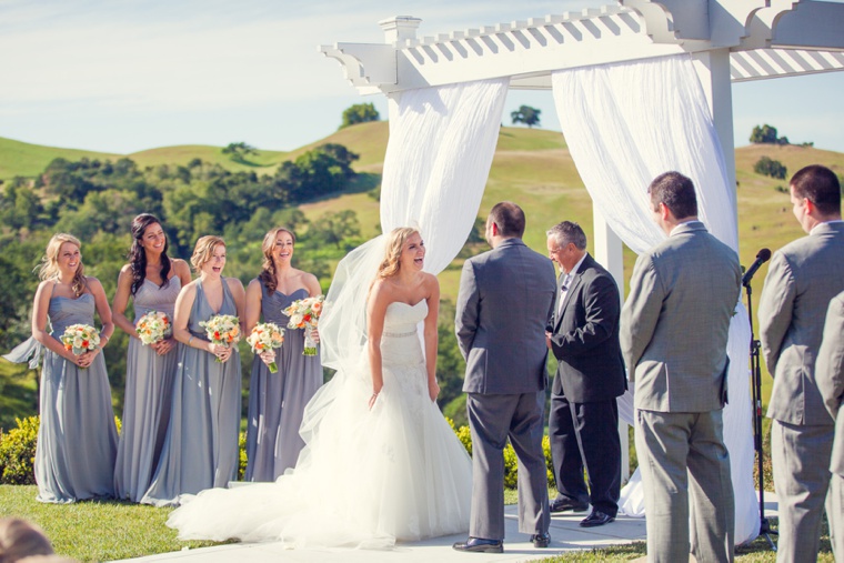 Elegant Orange and White California Wedding via TheELD.com