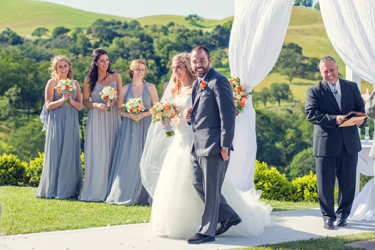 Elegant Orange and White California Wedding via TheELD.com