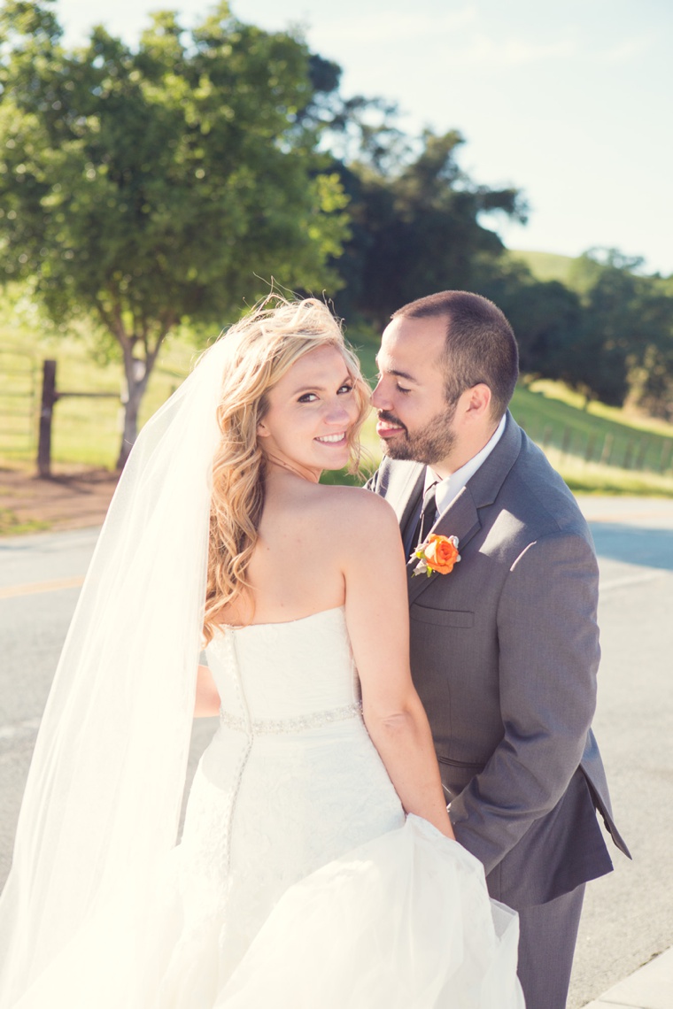 Elegant Orange and White California Wedding via TheELD.com