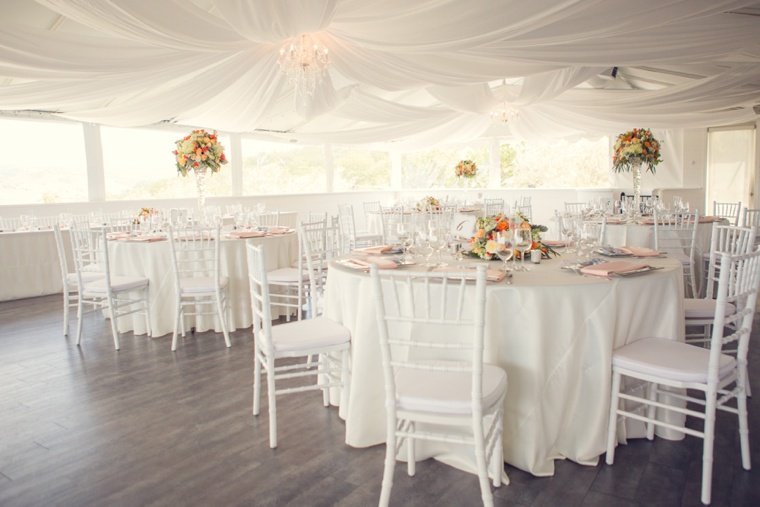 Elegant Orange and White California Wedding via TheELD.com