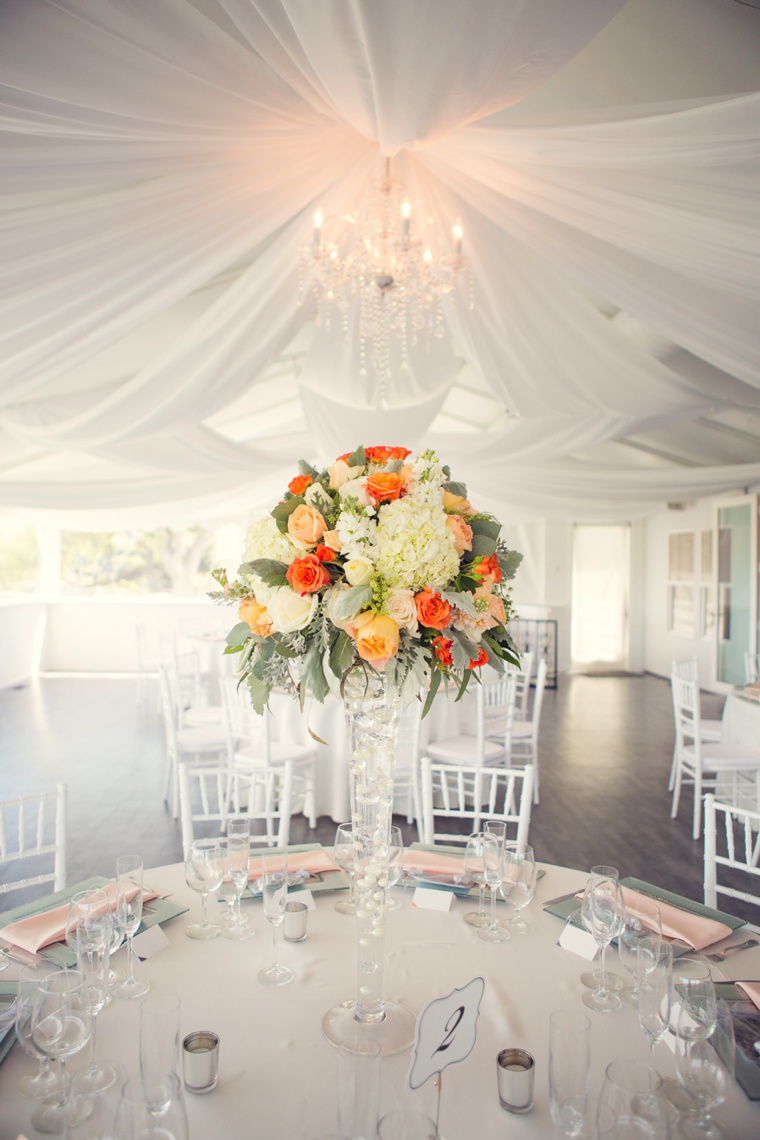 Elegant Orange and White California Wedding via TheELD.com