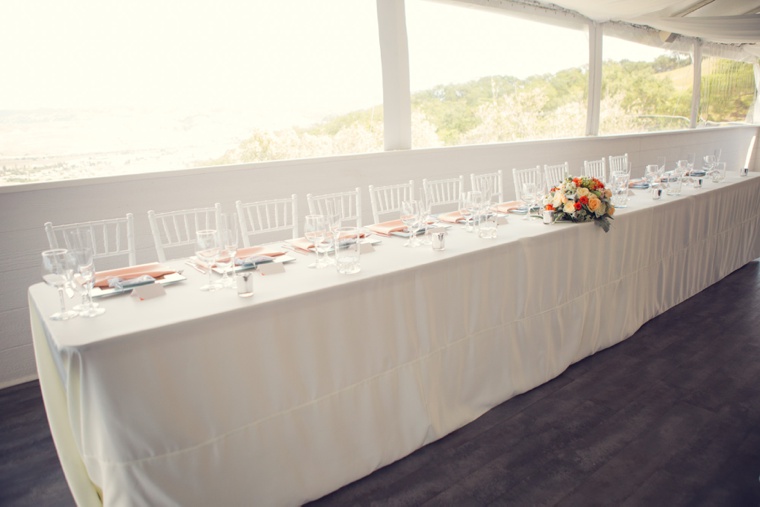 Elegant Orange and White California Wedding via TheELD.com