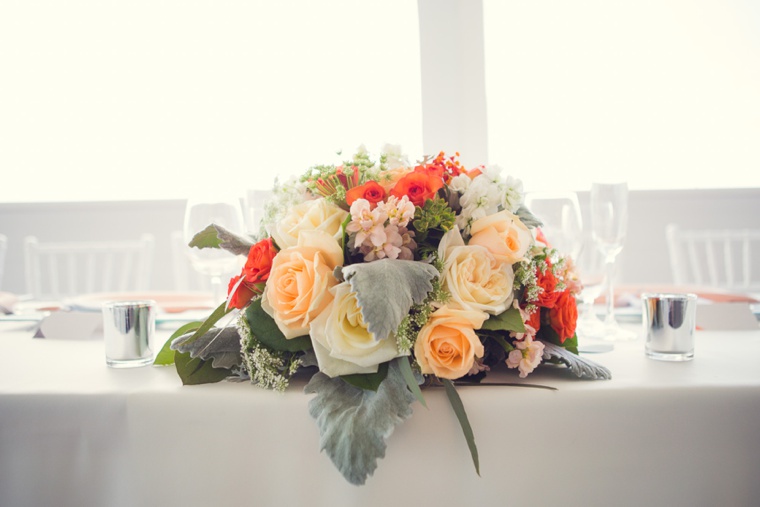 Elegant Orange and White California Wedding via TheELD.com