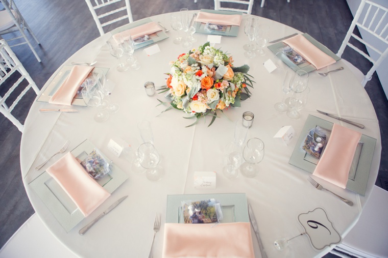 Elegant Orange and White California Wedding via TheELD.com