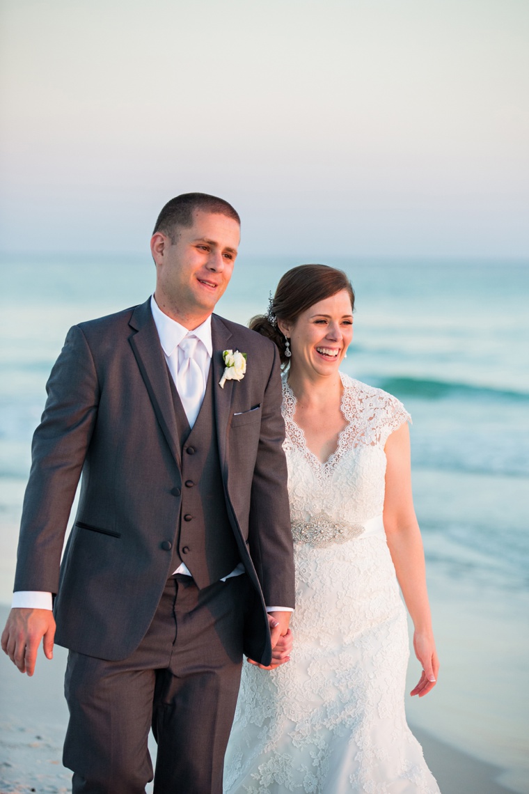 An Elegant Navy & White Carillon Beach Wedding via TheELD.com