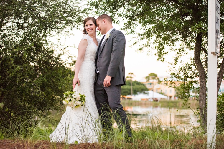 An Elegant Navy & White Carillon Beach Wedding via TheELD.com