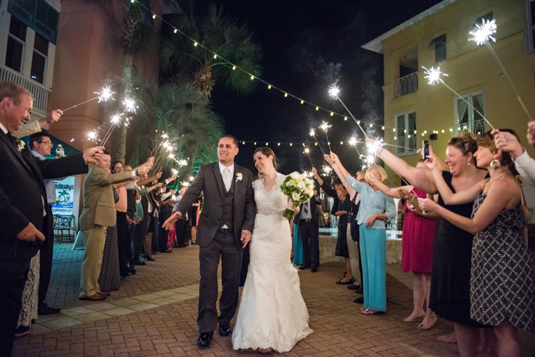 An Elegant Navy & White Carillon Beach Wedding via TheELD.com