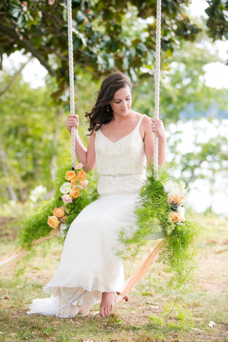 Peach & Blue Destination Wedding Ideas via TheELD.com