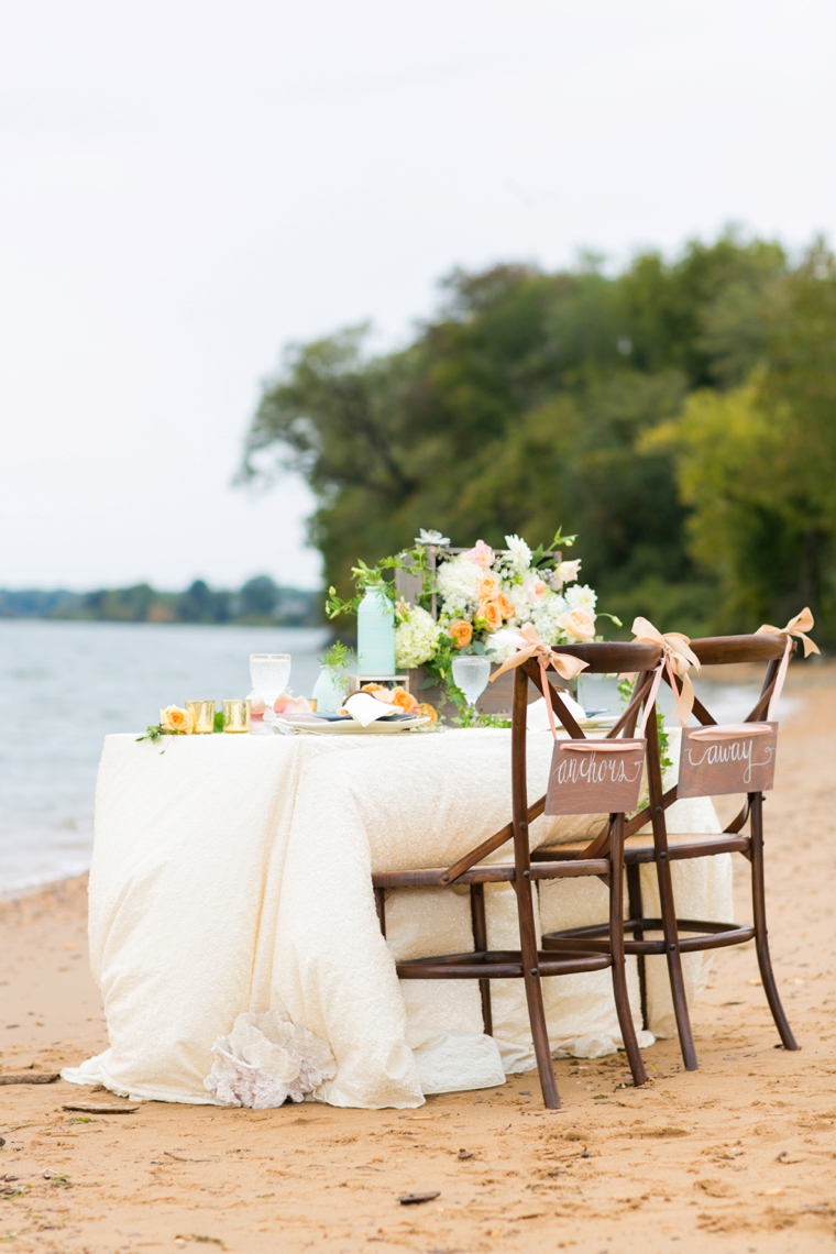 Peach & Blue Destination Wedding Ideas via TheELD.com