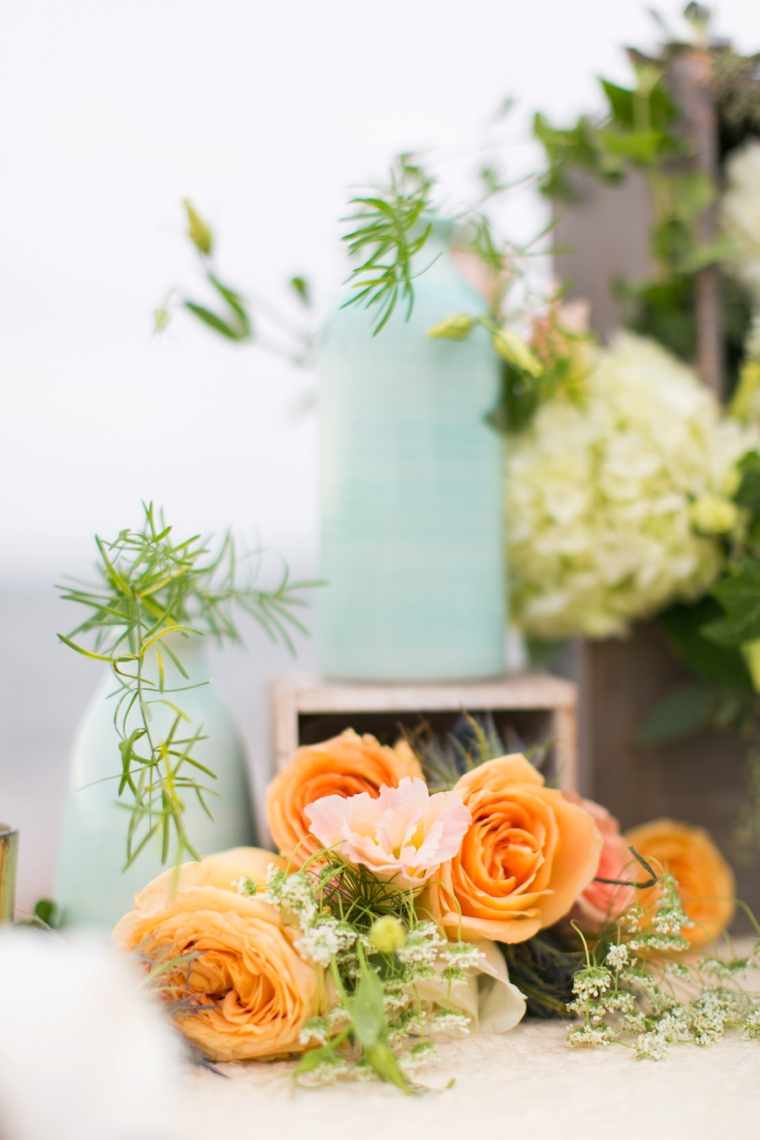 Peach & Blue Destination Wedding Ideas via TheELD.com